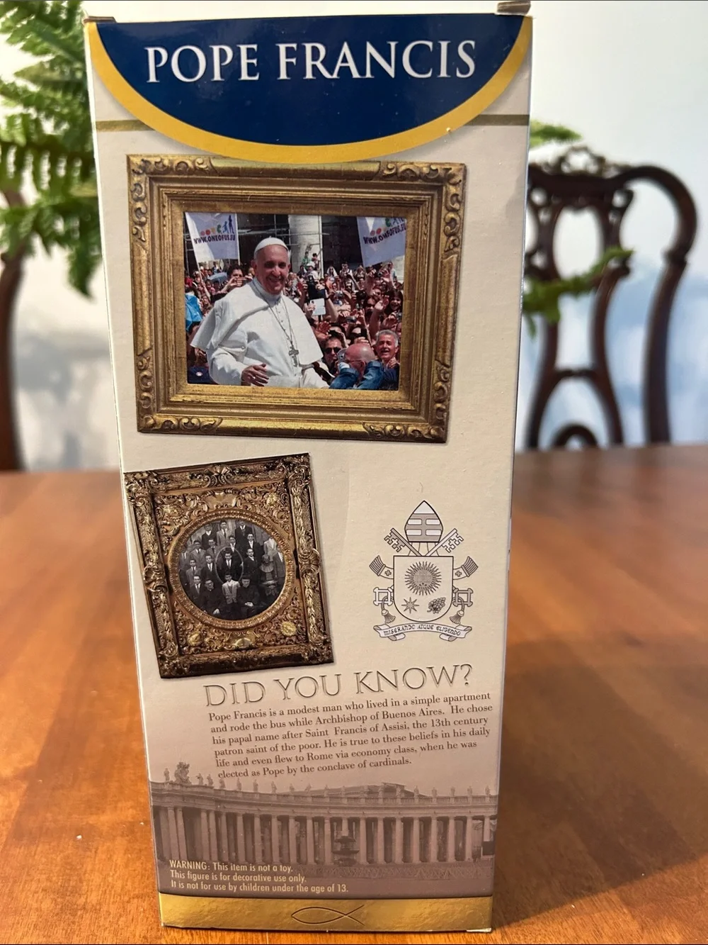 Pope Francis Royal Bobbles Bobblehead Limited Edition 2015 New NIB
